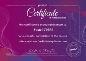 lamai course certificate aromatherapy candles swati tokhi