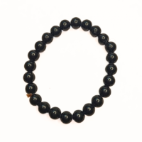 black omax 8mm round bead bracelet