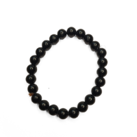 Black Omax 8mm Round Bead Bracelet