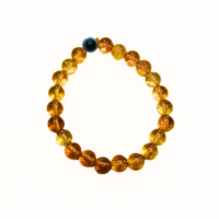 Citrine With Evil Eye Bracelet