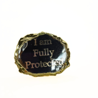 I Am Fully Protected Crystal Stone Agate Coaster For Table Decoration