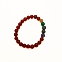 Red Jasper And 7 Chakra Beads Bracelet