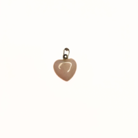 20 Mm Rose Quartz Pendant In Heart Shape